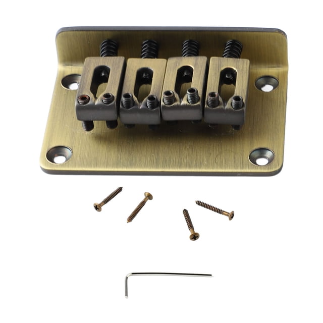 4 Chevalet de Corde, Scratch Métal Ukulélé Pont Pièces de Rechange Selles Réglables avec Clé à Vis pour Instruments à Cordes