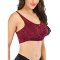 thumbnail image 4 of Sexy Womens Lace Padded Bra Sport Crop Top Lingerie Cotton Push up Seamless Activewear Tank Tops Bra, 4 of 6