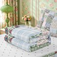 thumbnail image 5 of Manfei Boho Paisley Zipper Queen Comforter Set with Fitted Sheet and 2 Pillowcases,Floral Plaid Dots Stripes Zipper Bedding Set,Reversible, 5 of 7