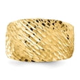 thumbnail image 5 of Solid 14k Yellow Gold Textured Dome Ring Band Size 5.5, 5 of 6