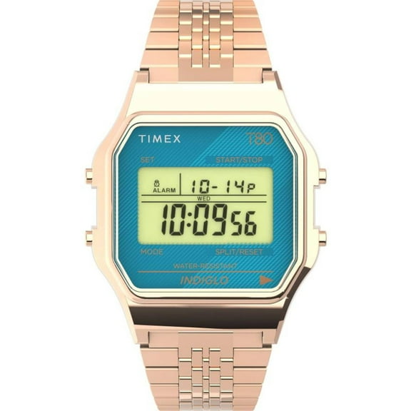 Timex TW2U93600YB Unisex T80 Blue Digital Dial Bracelet Watch