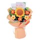 thumbnail image 3 of Ramo de punto de ganchillo hecho a mano, ramo de margaritas de flores tejidas, terminado encantador Naranja, 3 of 9