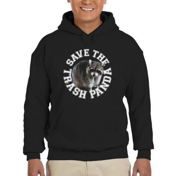 Save The Trash Panda Hoodie Men -Smartprints Designs, Male x-Large