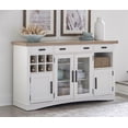 thumbnail image 5 of Pemberly Row Modern Wood Buffet with Open Display Hutch in White, 5 of 5