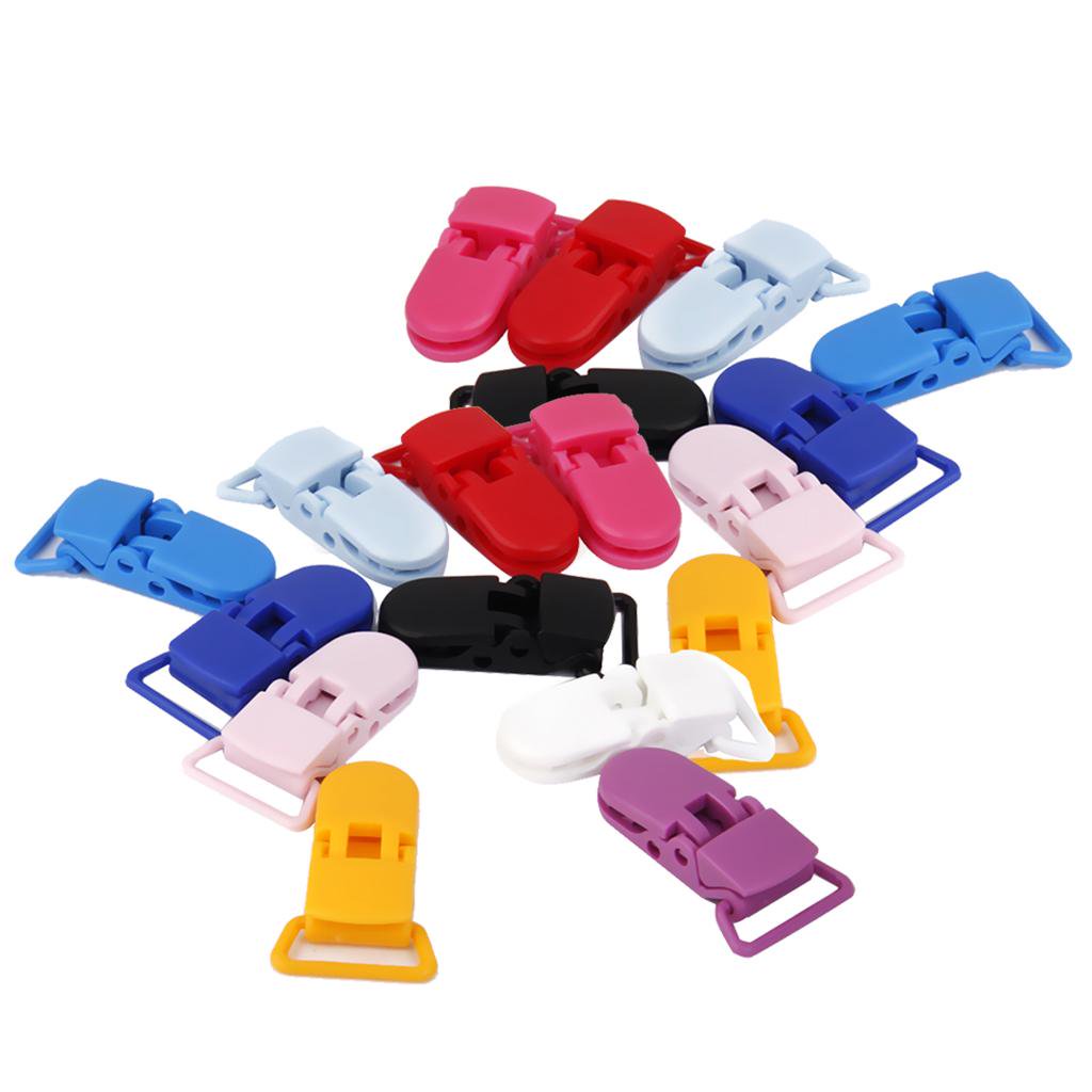 QSTDGVPW 20pcs Plastic Pacifier Clips Dummy Baby Bottle Pacifier Clip