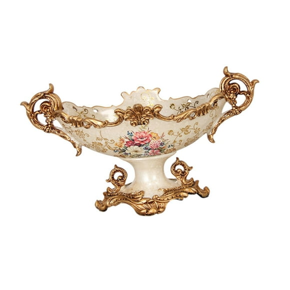 Lipstore Retro Design Fruit Bowl Luxurious Snack Plate Stand for Fruit Snacks Dessert