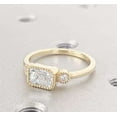 thumbnail image 2 of Jewelerix 18K Yellow Gold Ring 2 CT Moissanite Diamond Engagement Ring Amazing Emerald Cut Anniversary Promise Ring Gift for Her, 2 of 5