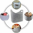 thumbnail image 3 of Fymlhomi Portable Felt Foldable Holder Bag/Bin/Basket for Storage,Grey Felt Bin with Handles,Collapsible & Stronger Storage Solution for Office,Bedroom,Camping,Toys Large,15.8x11.8x15.8 inches (LxWxH), 3 of 5