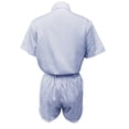 thumbnail image 7 of YLOMAY 2 Piece Sets for Women Summer Lapel Short Sleeved Button Shirt Mid Waisted Shorts Outfits Stripe Fashion Loose Fit Set Ladies Weekend Leisure Suit, 7 of 7