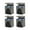 Black gun, variant on Sturdy Zinc Alloy Glass Brackets for Shelving and Display Units 4Pieces