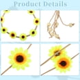 thumbnail image 4 of Diadema de flores Unique Bargains, diadema de ramo de girasoles de verano, estilo bohemio para mujeres, color amarillo, 4 of 7