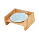 thumbnail image 5 of Cuenco de cerámica para gatos, comedero para mascotas, estante de madera, antivómitos, antideslizante, desmontable Azul, 5 of 9