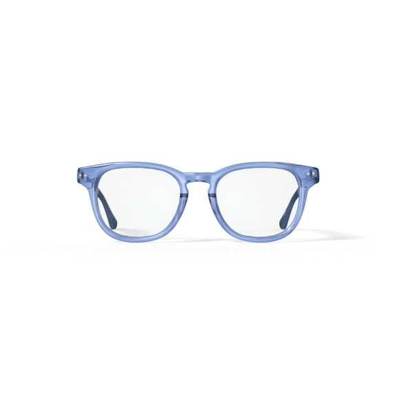 Jonas Paul Youth Harvey Round Prescription Eyeglasses with Case, Blue Crystal