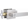thumbnail image 1 of Straight Style Door Lever KeyedAlike Entry Function Door Handle Exterior Interior Entry Lock with Keys Matte Door Handleset, 1 of 5