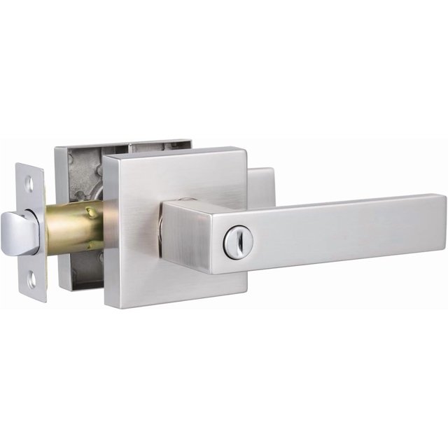 Straight Style Door Lever KeyedAlike Entry Function Door Handle Exterior Interior Entry Lock with Keys Matte Door Handleset