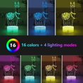 thumbnail image 2 of Lámpara de noche 3D de llama con 16 colores cambiantes, lámpara de mesa con ilusión de alpaca alimentada por USB con interruptor táctil y control remoto, luces de noche para mesita de noche, 2 of 5