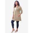 thumbnail image 2 of Roaman's Women's Plus Size Waffle Mega Length Zip Hoodie, 2 of 4