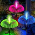 thumbnail image 3 of Luces solares para jardín, paquete de 2 luces solares para exteriores, luces solares de flores con medusas dobles y estrellas que cambian de 7 colores, 3 of 6