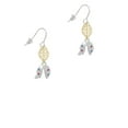 thumbnail image 2 of Delight Jewelry Multicolored Crystal Fortune Cookie Goldtone Leaf French Earrings, 2 of 4
