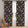 thumbnail image 5 of Blackout Kids Curtains,Black Colorful Skull Flower Hat Pattern Childrens Insulated Curtains Set Of 2,Bedroom Essentials,Toddler Room Decor 42x84in(106x213cm), 5 of 5