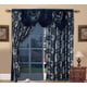 thumbnail image 3 of Juego de 2 paneles Curtain GLORY RUGS Jacquard de lujo para ventanas, color azul marino, 3 of 5