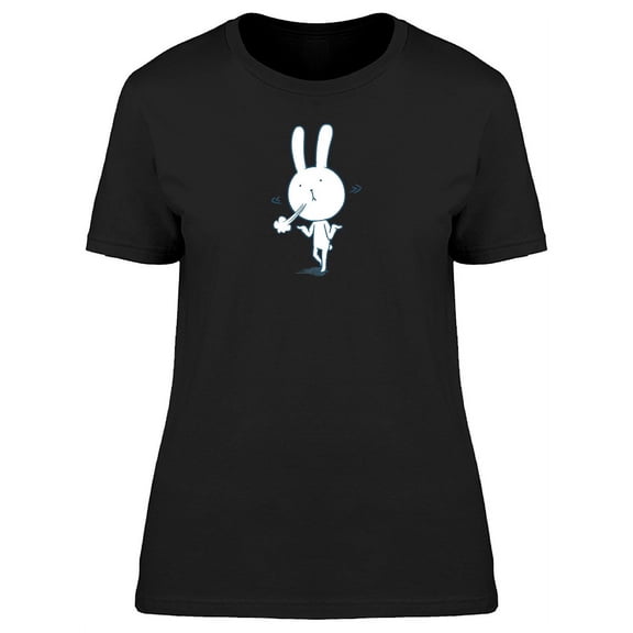 Cute Rabbit Ok Pose Cartoon T-Shirt Women -Image by Shutterstock, Female Large