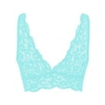 thumbnail image 5 of Lace Bra for Women Women's Sexy Lace Bra No Underwire Back Underwear Lace Bralettes for Women,Blue,XL, 5 of 5