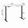 thumbnail image 5 of Bush Business Move 60 Series 72" x 30" Adjustable Standing Desk in White, 5 of 9