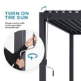 thumbnail image 5 of Mirador 111S 10'x20' Outdoor Pergola,Full Aluminum Frame w/Adjustable Louvered Roof, Charcoal, 5 of 12