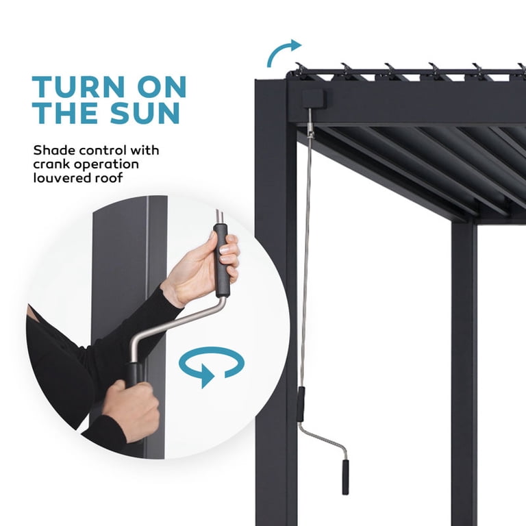 MIRADOR 10'x13' Outdoor Pergola Gazebo w/ Adjustable Roof