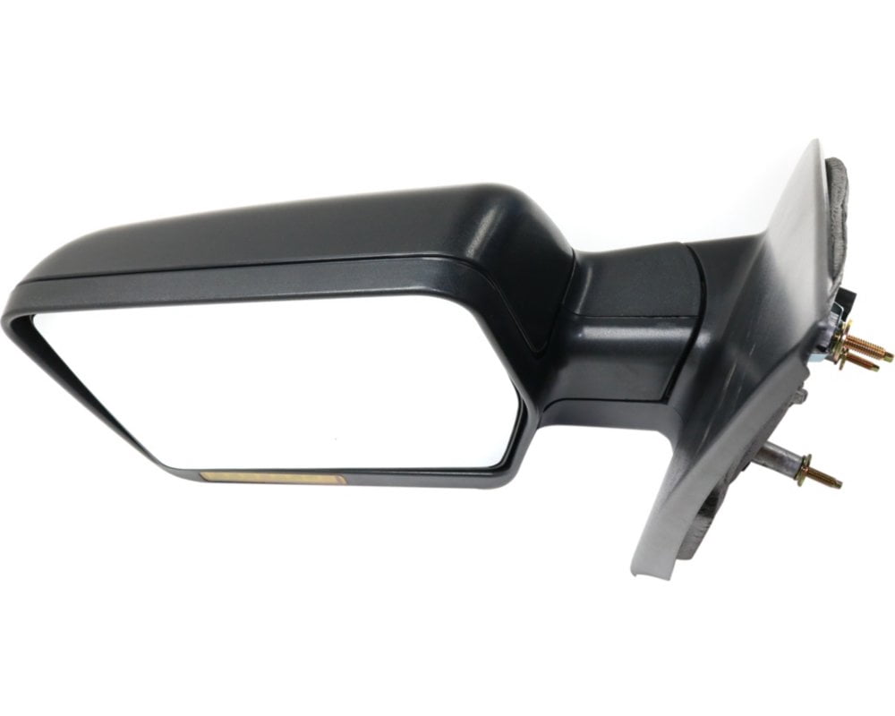 Mirror Compatible With 2007-2008 Ford F-150 Left Driver Side Heated In-housing Signal Light Textured Black Kool-Vue