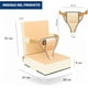 thumbnail image 2 of Asiento Elevador para Niños, Bluelander, Cojín para Silla, Antideslizante y Portátil con Correa de Seguridad, Crema, 2 of 5