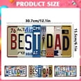 thumbnail image 3 of Decorative Door Sign License Plate Letter Metal Sign Rustic Retro Wall Decor with Assorted Slogans, 3 of 5