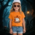 thumbnail image 2 of CAUYDY Toddler Baby Girl Halloween Shirt Cute Ghost Pumpki T-Shirt Kids Spooky Season Short Sleeve Tee Fall Tops(Orange,2-3 Y), 2 of 5