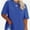 Blue, variant on Women's Plus Size T Shirts Oversized Tees Summer Half Sleeve Crew Neck Tunic Tops
