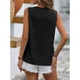 thumbnail image 3 of Anbech Women's V Neck Lace Trim Tank Tops Sleeveless Eyelet Blouse Tunics Vest Dressy, 3 of 6