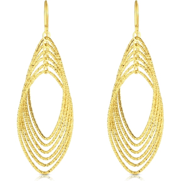 Floreo 14k Yellow Gold 50mm Multi-Layered Dangle Earrings