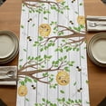 thumbnail image 5 of Table Runners 72 Inches Long Dress Scarves, Yellow Daisy Gnomes Farmhouse Kitchen Table Runner, Coffee Tablerunners, Pastoral Bees Floral Botanical Wood 14x72 Inch, 5 of 9