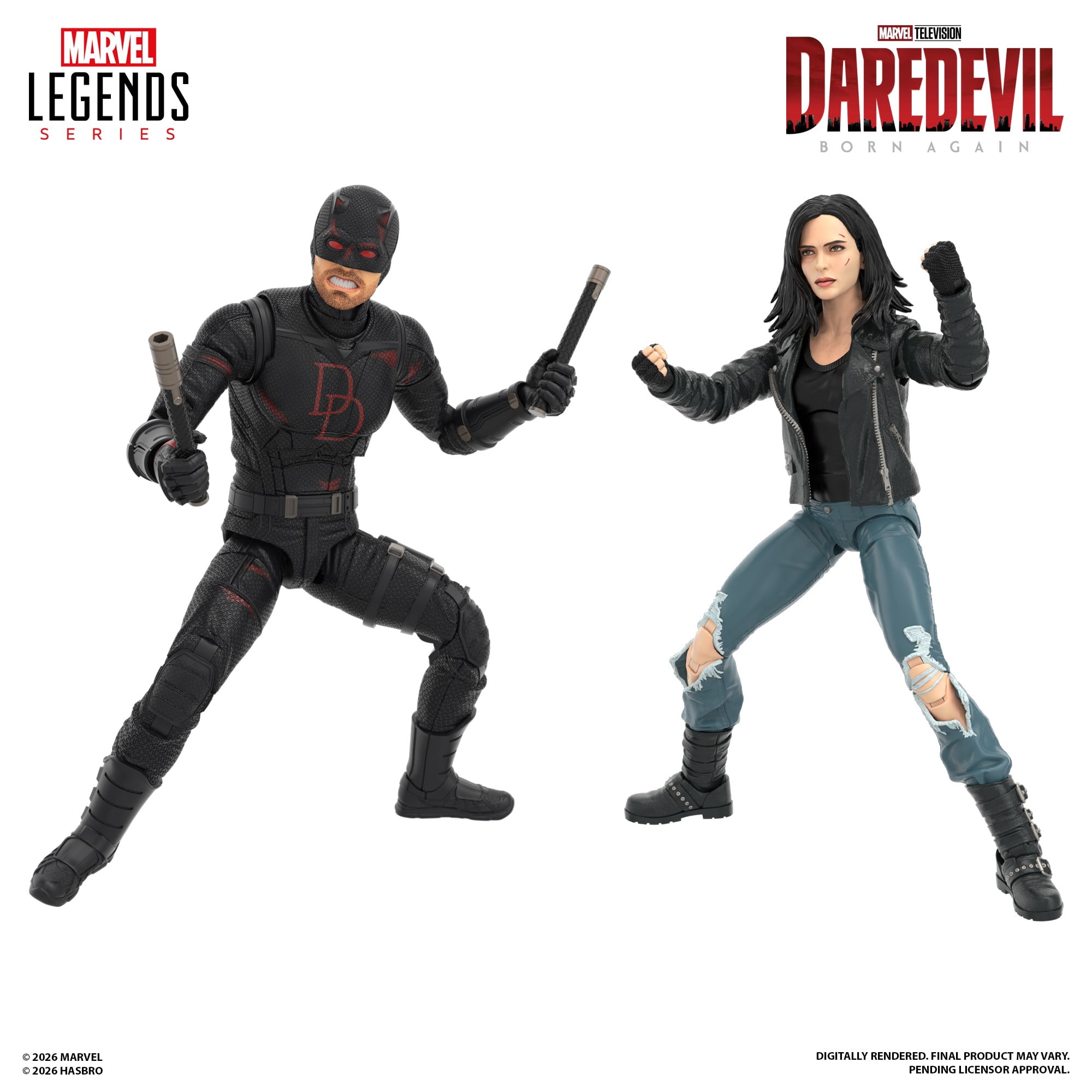 Marvel Legends Series Daredevil: Born Again Daredevil & Jessica Jones, 6-Inch Action Figure 2-Pack