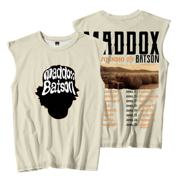 Maddox Batson Road To Indio Tour Sleeveless T-Shirts Summer Unisex Fashion Tank Tops Tee