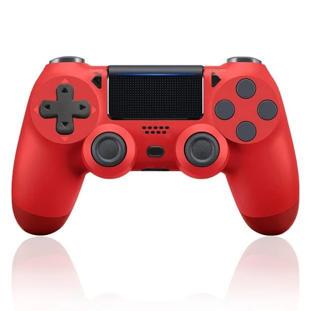 Controlador inalámbrico para P4, joystick de juego remoto compatible con P-4/P-4 Slim/P-4 Pro/Windows PC, rojo