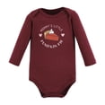 thumbnail image 3 of Hudson Baby Infant Girls Cotton Long-Sleeve Bodysuits, Girl Pumpkin Pie, 3-6 Months, 3 of 7