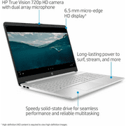 HP Laptop 15-dw3033dx Laptop, 15.6 FHD (1920 x 1080), Intel Core i3-1115G4, 8 GB RAM, 256 GB SSD, Windows 10 S