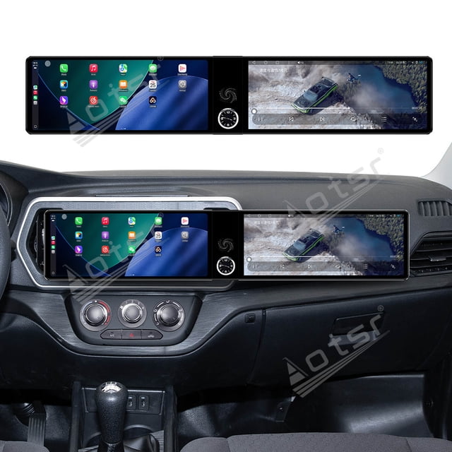 Aotsr Dual 12.3 inch Screen Car Radio For Changan Ruixing M60 2023-2025 Android GPS Navigation Multimedia Video Player Stereo Receiver Head Unit