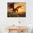 thumbnail image 2 of COMIO  Wall Pictures for Living Room Fantasy Wall Art Canvas Art Prints Sunset Dragon Wallpapers Modern Wall Decor for Bedroom Home Decorations Posters and Prints, 2 of 4