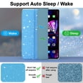 thumbnail image 7 of Allytechgroup Glitter Bling Case for Apple iPad 9th 8th 7th Generation 10.2 Inch, Trifold Stand Slim Fit Auto Sleep Wake Anti-Scratch Smart Case for iPad 10.2" 2021/2020/2019, Blue, 7 of 7