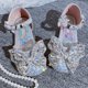 thumbnail image 2 of Zapatos explosivos para niños, zapatos de princesa, zapatos de primavera y novedad de verano para niñas, vestido con lazo de diamantes de imitación de pasarela, sandalias de suela blanda, 2 of 5