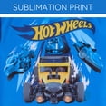 thumbnail image 6 of Hot Wheels Toddler Boys' 2-Piece Swimwear Rash Guard and Swim Trunks Set Navy Sky Blue, 6 of 6