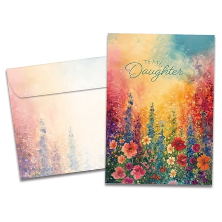 Tree-Free Greetings Birthday Greeting Card for Daughter, 5 x 7, Wildflower Light (GO69852)