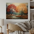 thumbnail image 2 of Designart "Trees Majestic Orange Maple wall art II" Floral Print on Natural Pine Wood, 2 of 5